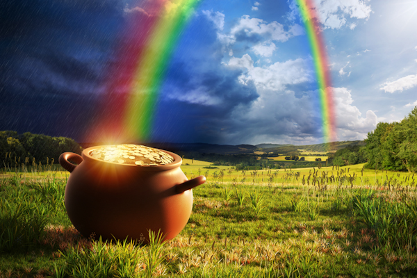 Rainbow with a pot of gold